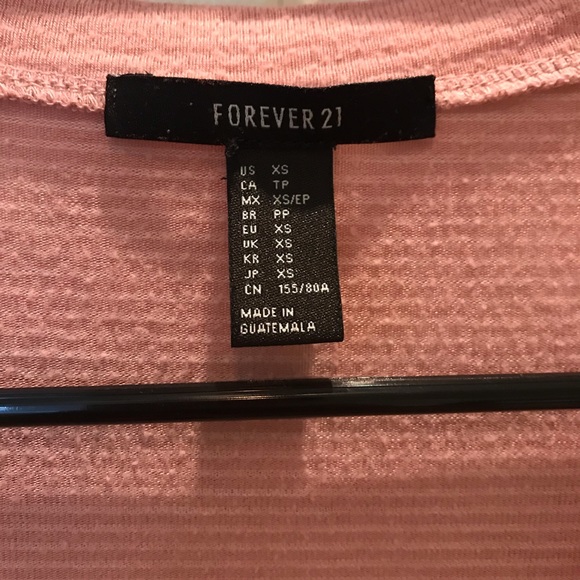 Forever 21 Pink and White Striped Shirt - Picture 2 of 3